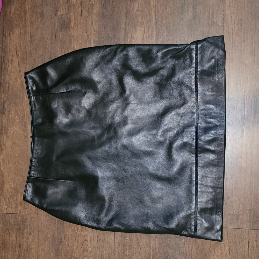 Cache Leather Skirt